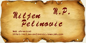 Miljen Pelinović vizit kartica